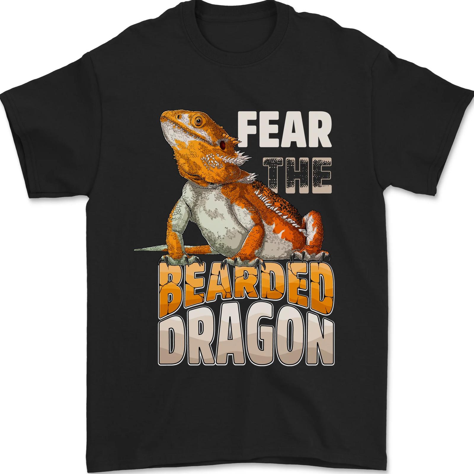 Fear the Bearded Dragon Mens T-Shirt Cotton XXL