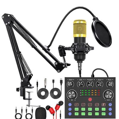 V8S Soundkarte & BM800 Mikrofon Set für mobiles Podcasting und Live-Übertragungen