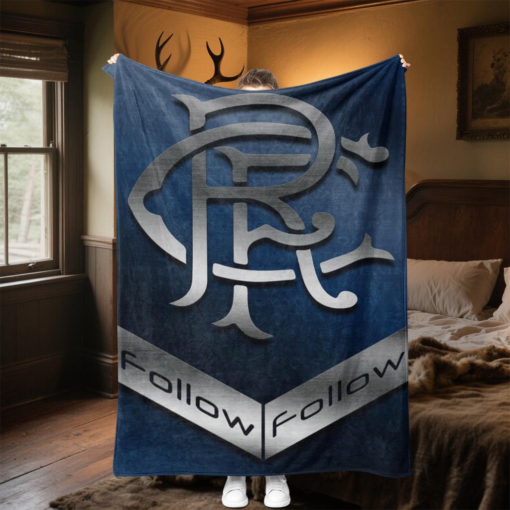1PC Rangers Fc Blanket Perfect All Seasons Soft Comfortable Sofa Office Travel Home Use Great Gift Idea