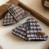 Retro autumn and winter fabric plaid button triangle hairpin exquisite shark clip hair accessories headgear women