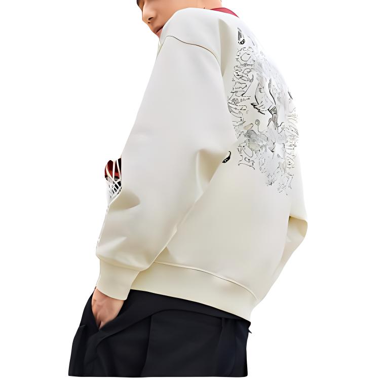 Li Ning Sweatshirt Unisex Vanilla White AWDRF87-3