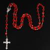 8mm Modeschmuck Rosenkranz Damen Halskette Hohe Qualität DIY Jesus Christliches Kreuz Halskette und Anhänger Lange Kette Schmuck Schmuck
