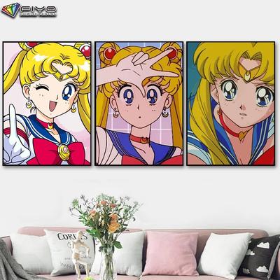 DIY 5D Diamond Painting Sailor Moon Cross Stitch Kit Full Drill Embroidery Mosaic Art Picture of Rhinestones Gift
