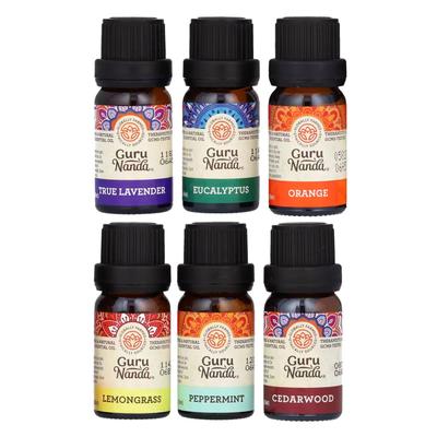 Aceites Esenciales 100% Puros Top 6 Singles, Paquete de 6, 10 ml (0.33 Onzas Fluidas) Cada