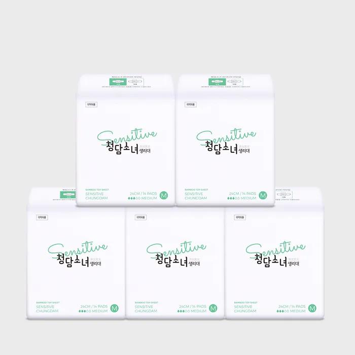 

Cheongdam Girl Sensitive Sanitary Napkin 4-Month Package [Medium/Large] Cheongdam Girl Sensitive Large 12p 5 Pack