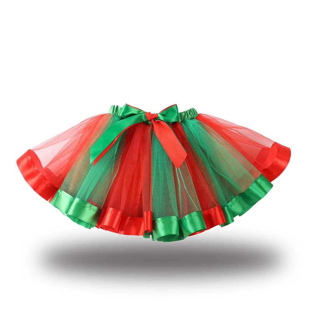 HUIROM Tutu Christmas Cosplay Santa Fluffy Tulle Skirt for Cute Tutu Skirt for Parties Size L Kids' Skirt, Costume, Costume, Girls, (Type B,