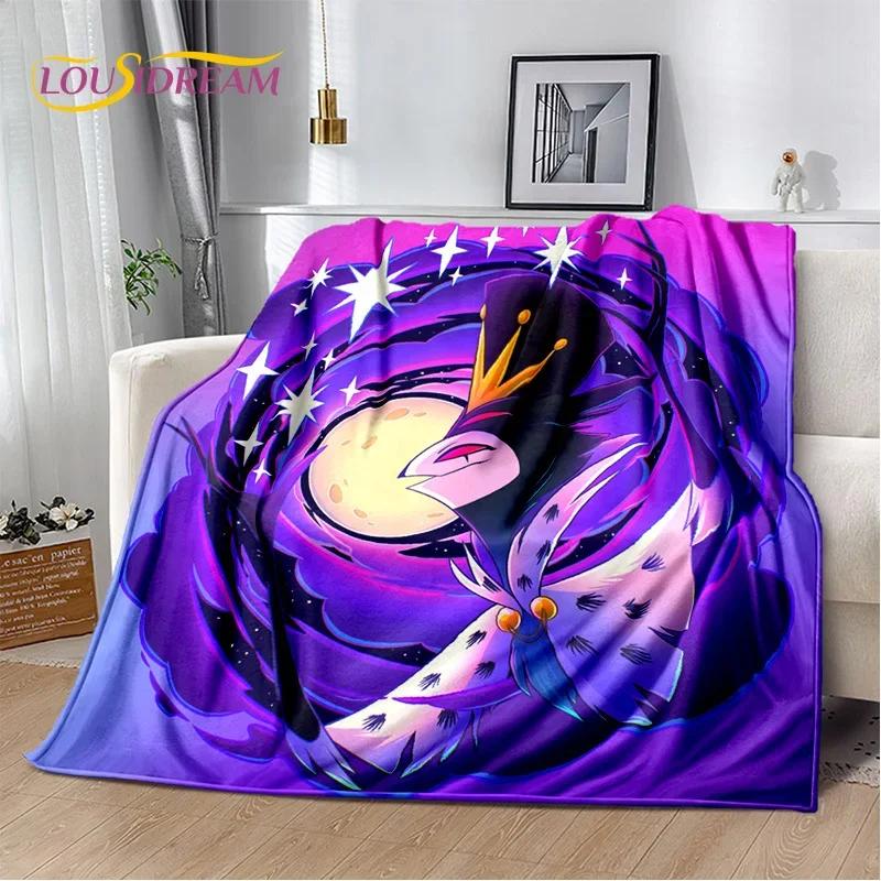 Cartoon H-Helluva Boss Blitzo H-Hazbin Hotel Soft Flannel Blanket for Bed Bedroom Sofa Picnic,Throw Blanket for Outdoors Leisure