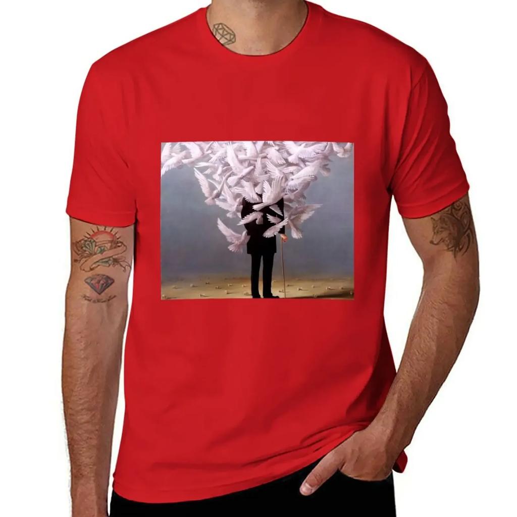 René Magritte Kunstausstellung Plakat, Vintage Kunst, Abstraktes Poster, Hochwertiger Kunstdruck T-Shirt Übergrößen t-shirts für herren