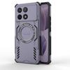For POCO F6 Pro Mecha Heat Dissipation Four Corners Air Cushion Anti-Drop Powerful Magnetic Non-Charging Phone Case