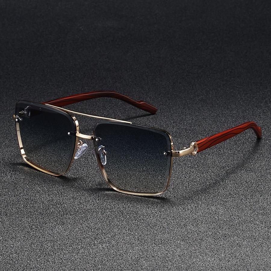 Luxusní čtvercové sluneční brýle pro muže Nové dřevěné vintage designové módní brýle Sluneční brýle Ženy Dovolená Gafas De Sol Hombre