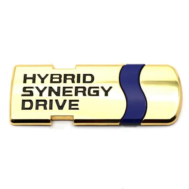 3D Metal Black Chrome HYBRID Synergy Drive Logo Emblem Car Fender Badge Trunk Decal For Camry Auto Sticker Accessories