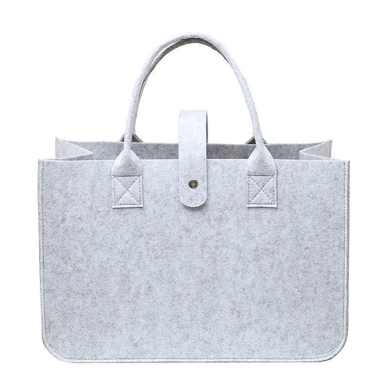 Trendy Customizable Felt Tote Bag - Simple & Convenient for Shopping, Storage, Gift, or Decoration.