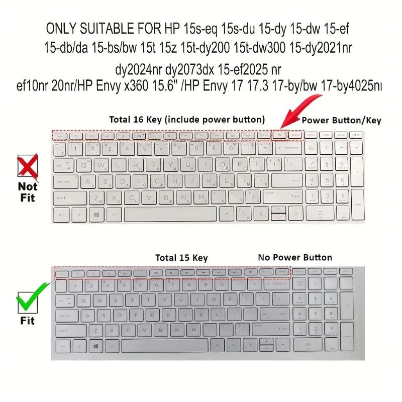 Protezione per Tastiera in Silicone Solo per Tastiere di Laptop Serie HP 15