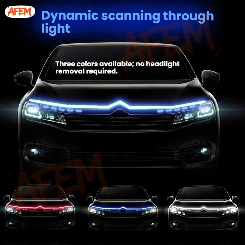 1pcs Universal Waterproof Flexible LED Strip DRL 12v Daytime Running Strip Light Ambient Lamp For Citroen C5 Aircross 2017-2022