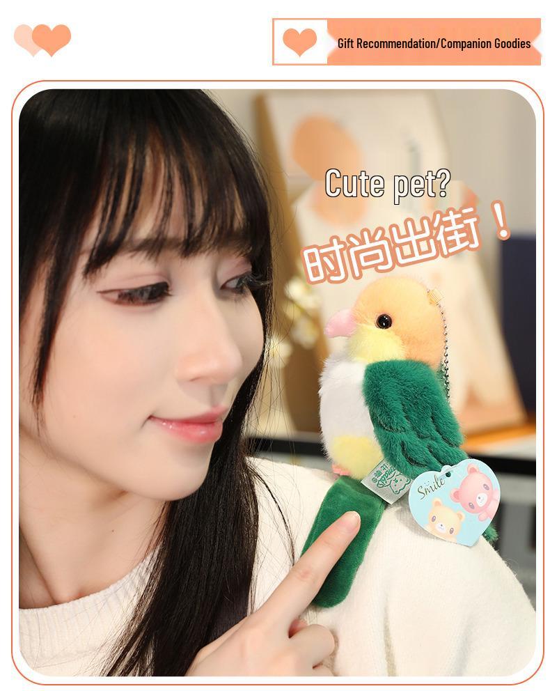 Popular Plush Parrot Bird Slap Bracelet & Pendant Doll