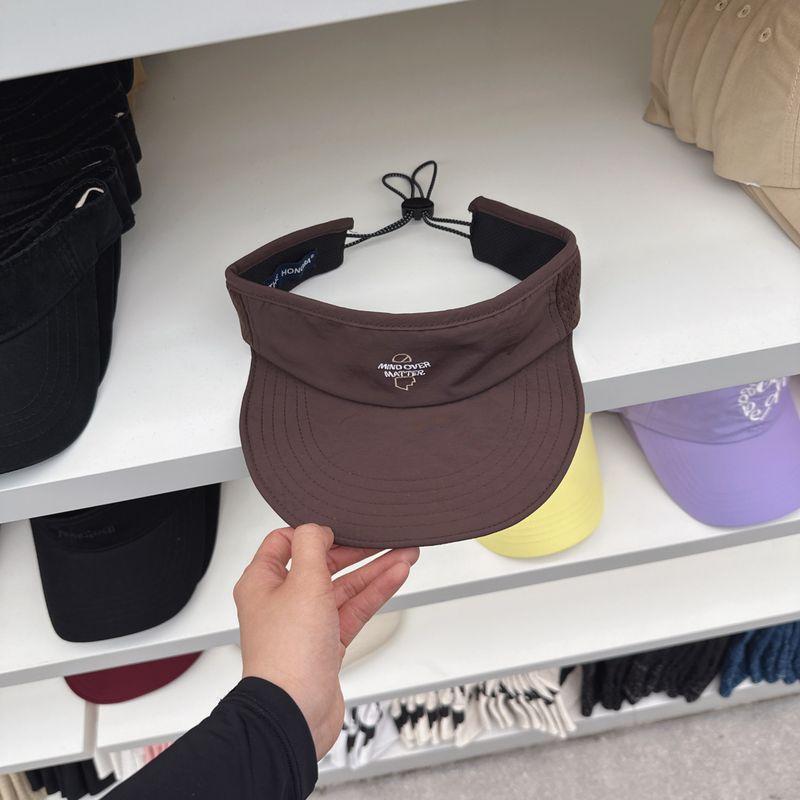 

Nylon Topless Hat Sports Cap Women Marathon Outdoor Running Quick-Drying Sun Protection Hat Men s Brim Hat No Roof Sun Protection Coffee All yards