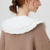 Double Layered Doll Fake Collar for Women's Autumn Trendy Shoulder Wraps Shirt Detachable Collar Small Shawl False  Collar