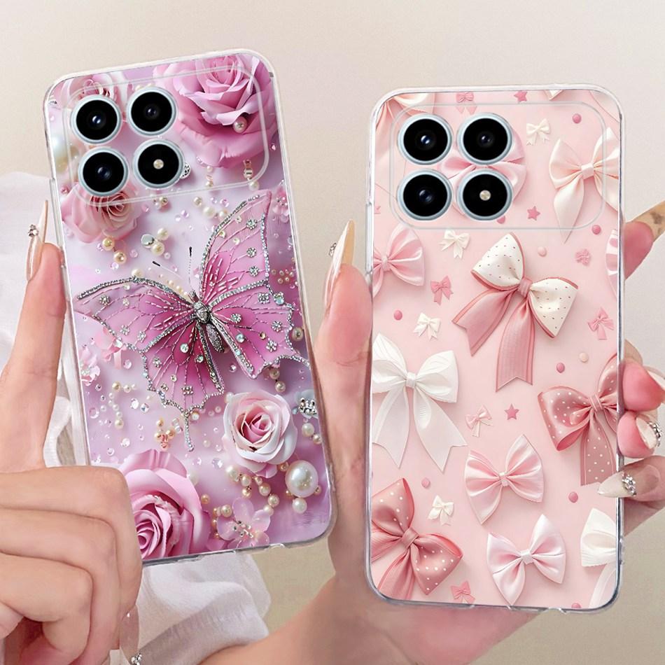 For Xiaomi Poco F8 Pro 2025 Cute Flower Butterfly Cat Painted Case For Poco F8Pro 5G Soft Silicone TPU Phone Cases