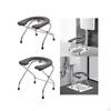 Foldable Toilet Seat Bedside Commode Elderly Squat Stool for Bathroom