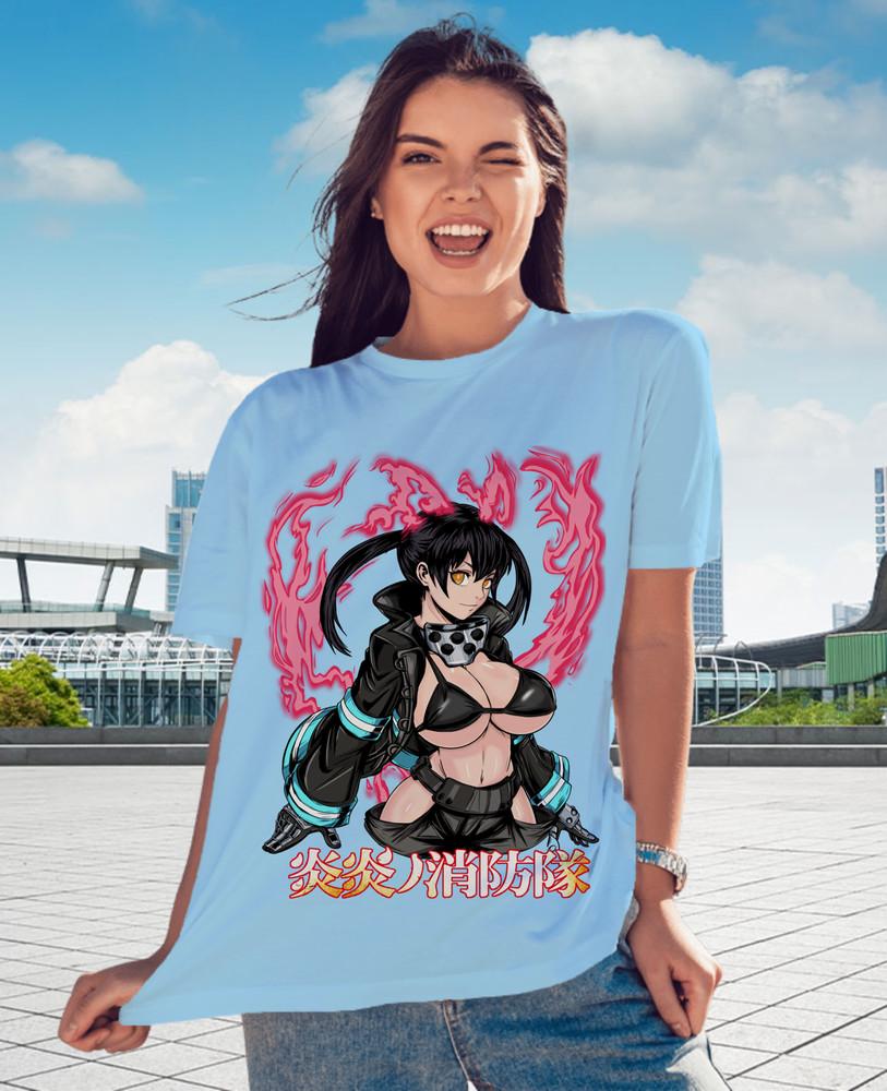 

Tamaki T-shirt Shinra Benimaru Fire Force Kawai Waifu Girl Anime Shirt All Size 4XL