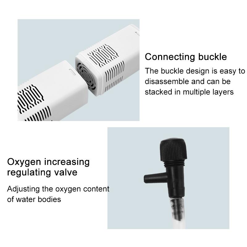 5 In 1 Aquarium Filter Pump Fish Tank Submersible Air Oxygen Aerator Aquarium Air Pump Water Circulation Changer Pump Wave Maker