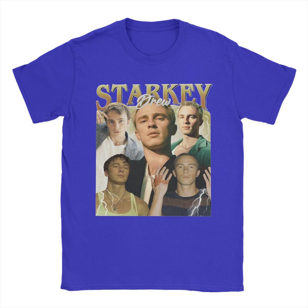 Vintage Drew Starkey T Shirt Men Cotton Funny T-Shirts O Neck Tee Shirt Short Sleeve Clothes Printed