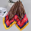 90*90Cm Women Elegant Floral Printed Square Imitation Silk Scarf Hijab Women Luxury Sunscreen And Dustproof Kerchief Head Scarf