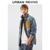 UR 2026 Men's Casual Colorblock Denim Shirt