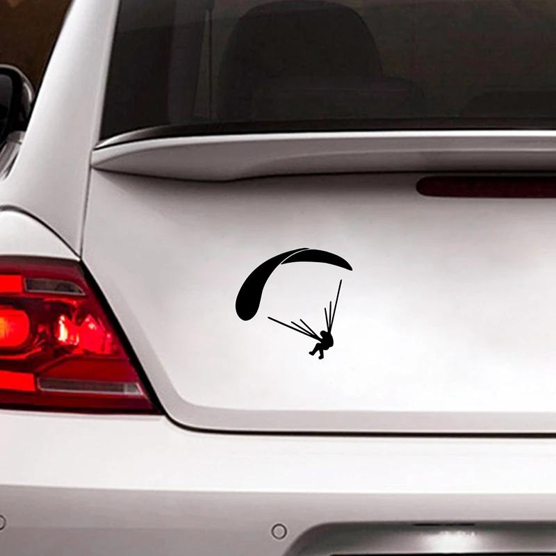 Car Paragliding Art, Flying Skydive Sport, Cool Graphic Decoration, Waterproof Cover, Scratch Sticker 11cmx10 5cm