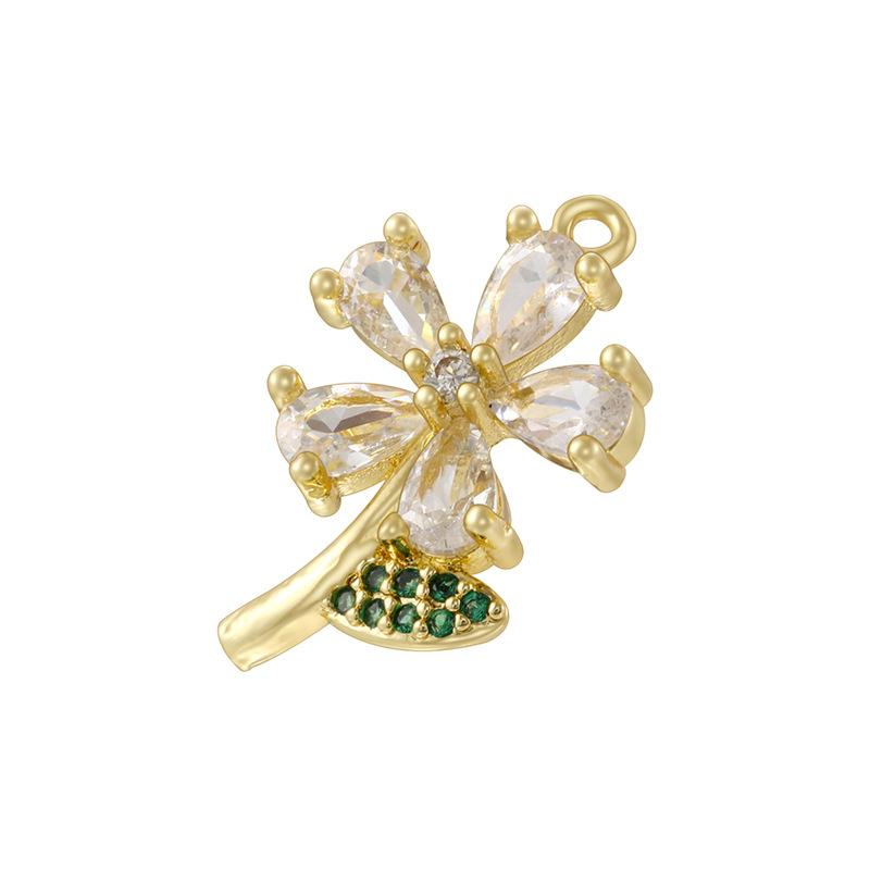 Fresh And Sweet Sunflower Four-Leaf Clover Pendant Rose Smiley Face Daisy Pendant Vd1895-1903