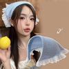 Comfortable Breathable Fabric Lace Bandana Headscarf for Women French Integrated Headwrap Pastoral Hair Decoration