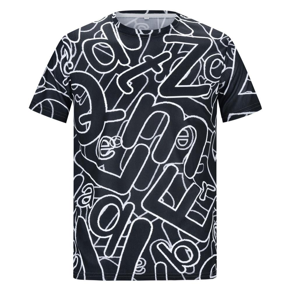 3Dt-Shirt Vertigo Pattern Print Casual Versatile Crew Neck Men'S T-Shirt