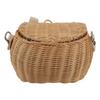Kids Bike Basket Simple Lid Design Adjustable Strap Light Sturdy Kids Rattan Basket for Cycling School Travel