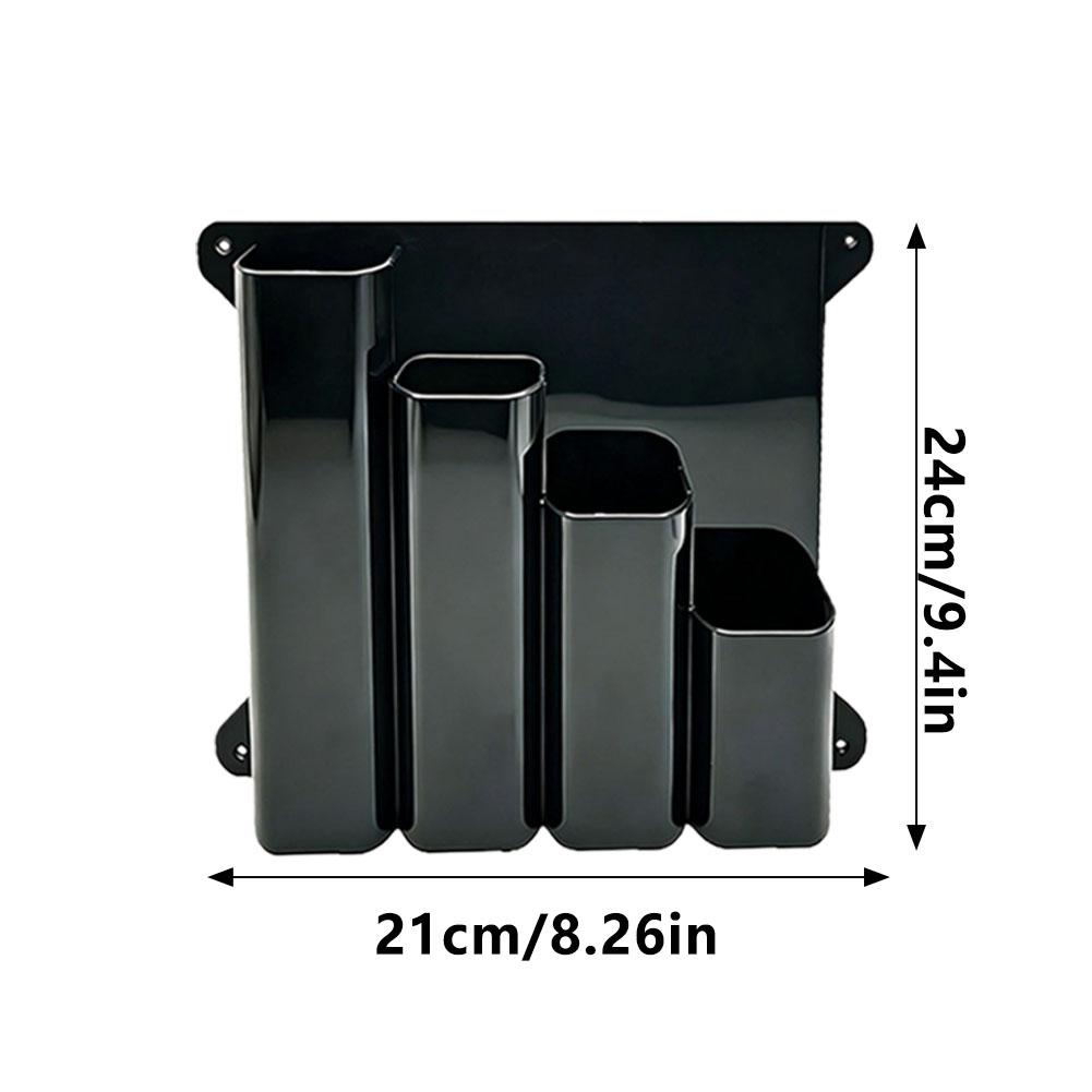 Wall Mounted Zip Tie Storage Box 4 Pockets Sturdy Metal Multi-Hook Tool Rope Organizer Cable Tie Storage Rack for Workshop Home