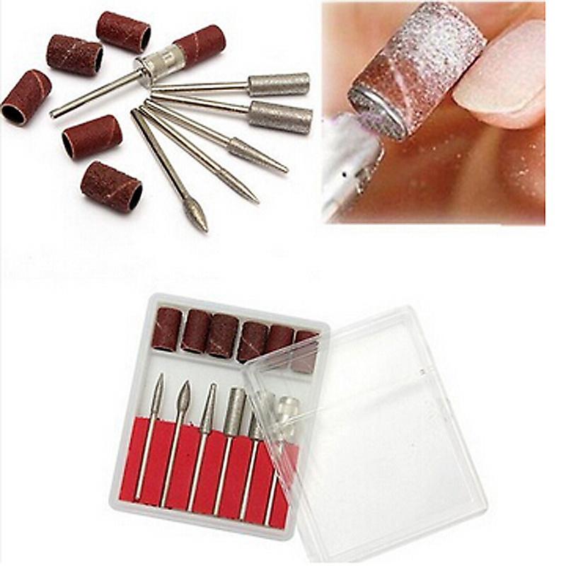 Set de 6 bucăți de găurit pentru arta unghiilor și benzi de șlefuit Set de înlocuire a pilelor electrice