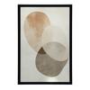 Abstrakcyjne Koła - Minimalistyczna Sztuka Abstrakcyjne Koła - Minimalistyczna Sztuka, 30X40 Cm, Rama Drewniana Ciemny Brąz, Papier Matowy 230 Gsm