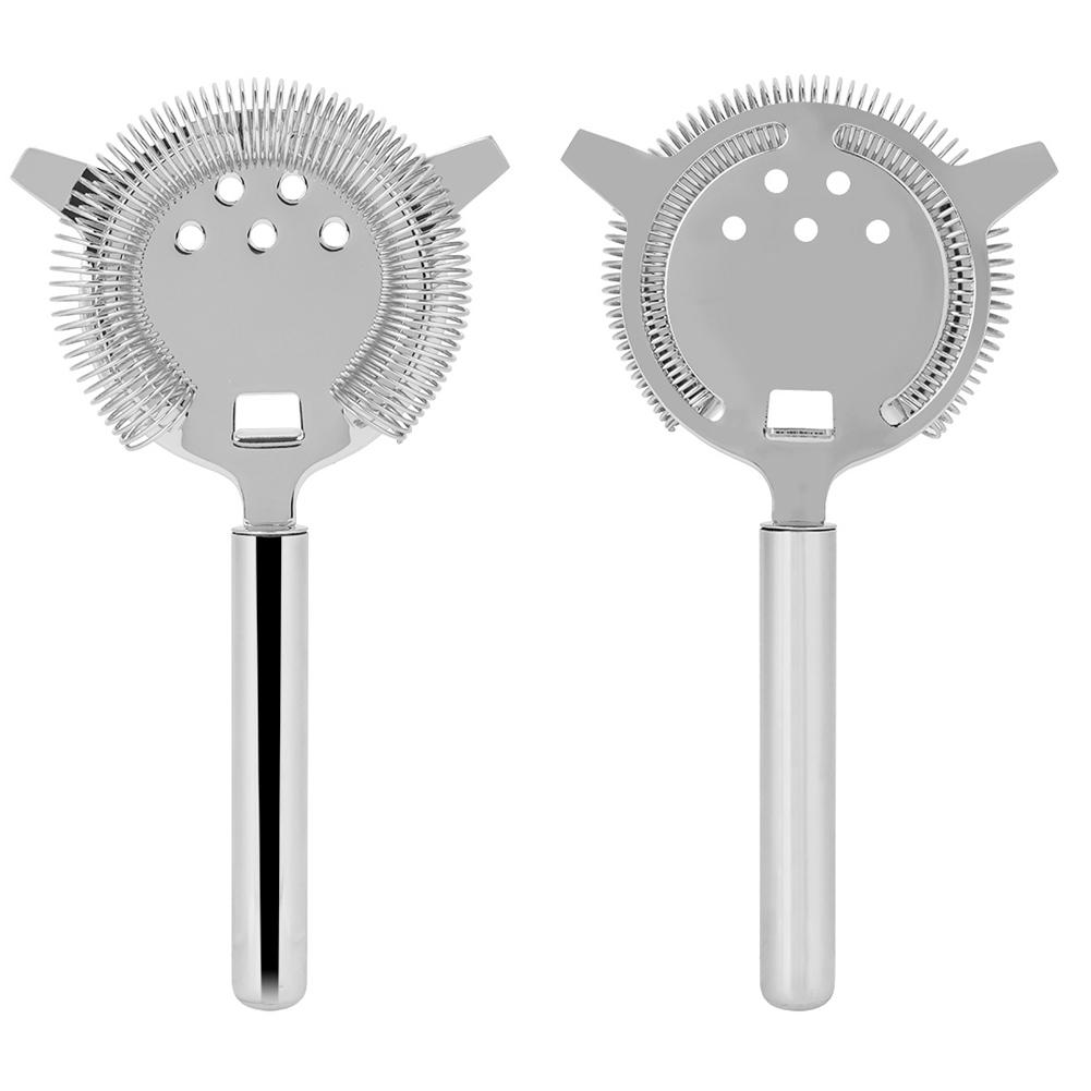 Stainless Steel Cocktail Strainer Shake Drinks Ice Mixed Filter for Bar   Party (  Gold)