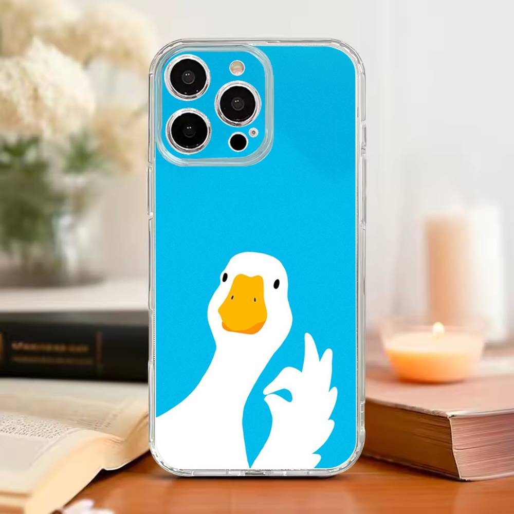 Cartoon Duck Goose Game Phone Case Silicone Transparent Soft For IPhone17,16,15,14,13,12,11 Plus,Pro Max iPhone13PRO