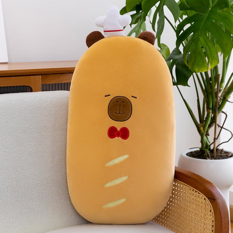 Kapibara Baked Big Bread Pillow Ragdoll Capybara Doll Plush Toy Girls Sleeping Pillow Gift