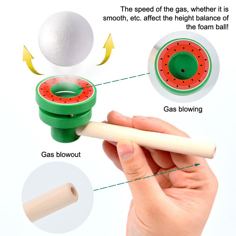 Suspended Blow Ball Toy Colorful Animal Head Blow Pipe Toy Kids Interactive Game Toy