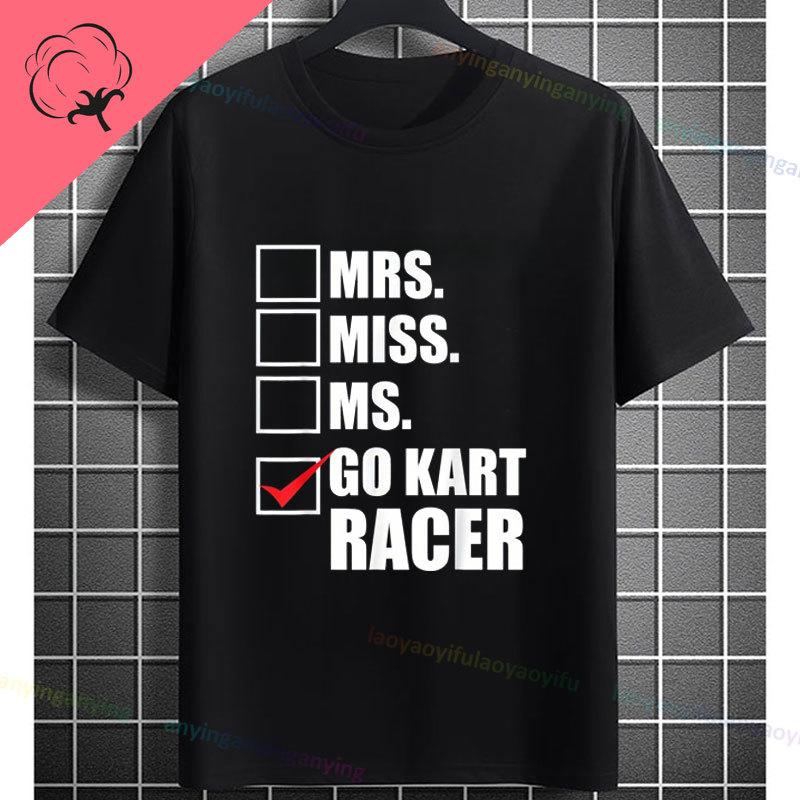 Go Kart Racing Karting Driver Enthusiast Carting Retro Graphic Tshirt Fashion Casual Wear Shortsleev Oneck 100 Cotton Tshirt