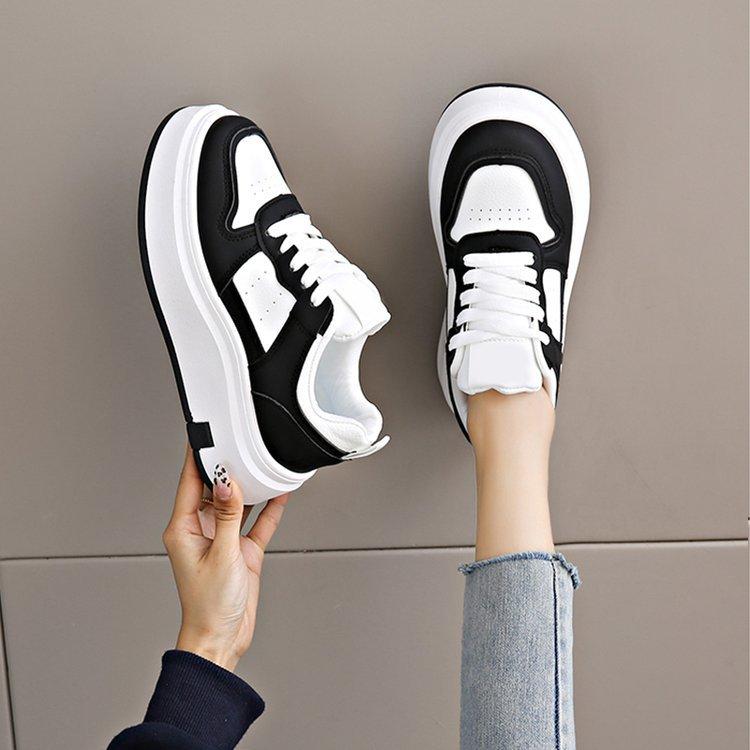 

Женская обувь весна новая мода универсальная спортивная обувь повседневная обувь маленькая легкая обувь на платформе 40 чёрный