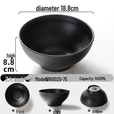 Jijun Commercial Melamine Ramen & Soup Bowl