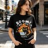 Boom Cat Laptop Print Unisex Tshirt Keep Calm Carry On Funny Cat Graphic Tee Casual Short Sleeveshirt For Streetwear