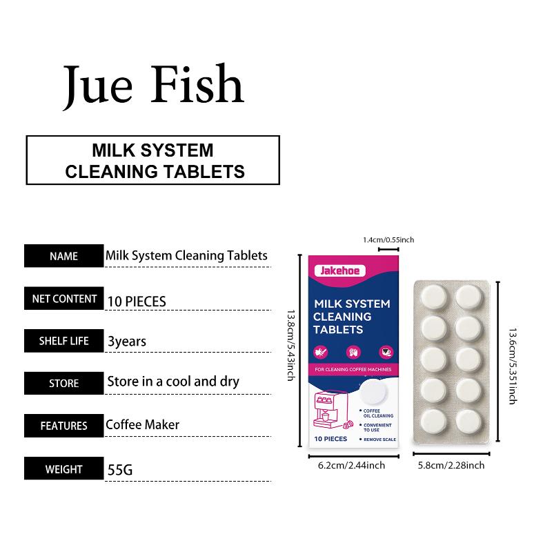 Espresso Coffee Machine Milk System Cleaning Tablets Strong Cleaner for Household and Commercial Daily Use