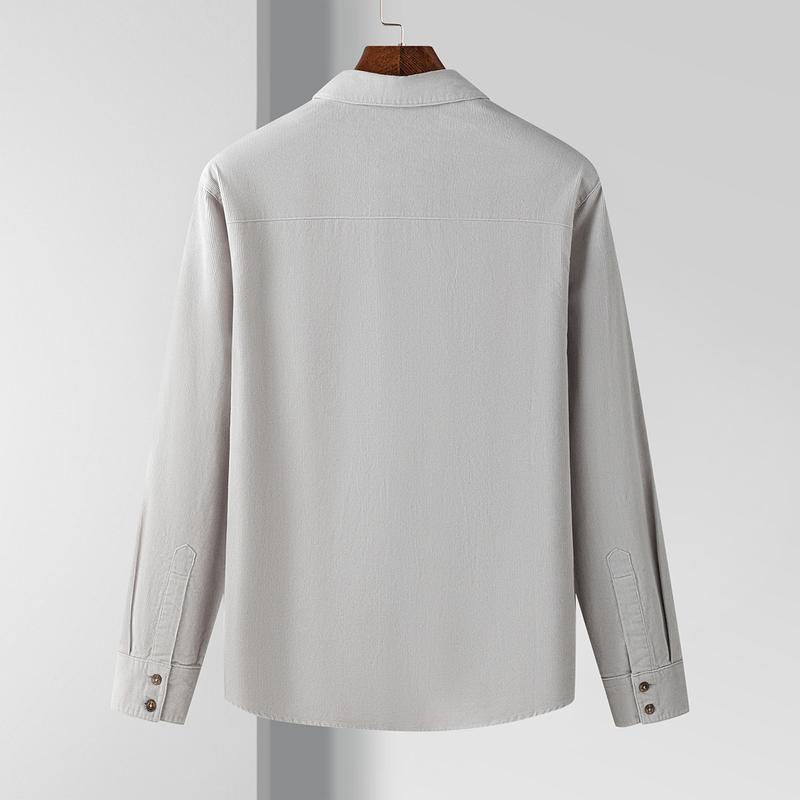 Casual Long-Sleeved Cotton Shirt for Men
