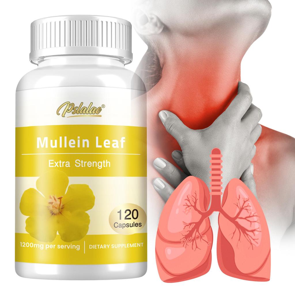 Pslalae Capsule di Foglie di Verbasco 1200 mg supportano la salute respiratoria e aiutano a purificare i polmoni.