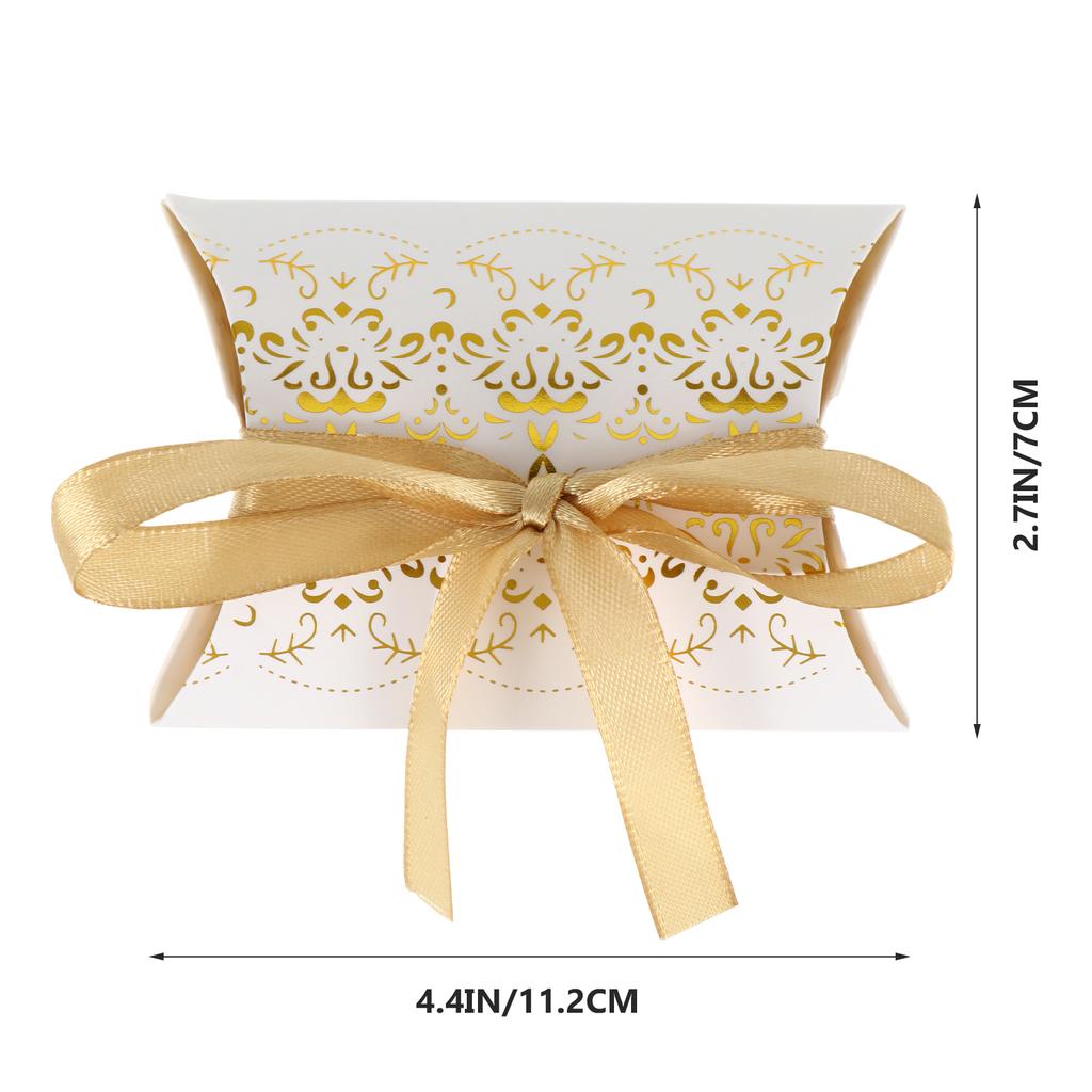 50 Pcs Candy Box Pillow Shape Container Storage Gift Boxes Paper Case Customized