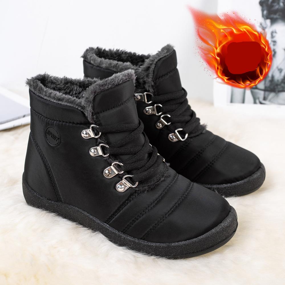 New Cotton Shoes Snow Boots Women s High Tube Waterproof Boots High Top Anti-skid Warm Women s Cotton Boots 35-46 35 чёрный 2530₽