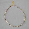 French Retro-Style Tourmaline & Freshwater Pearl Beaded Clavicle Necklace